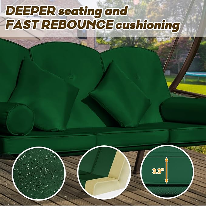3 in 1 Outdoor Porch Swing - Image 6