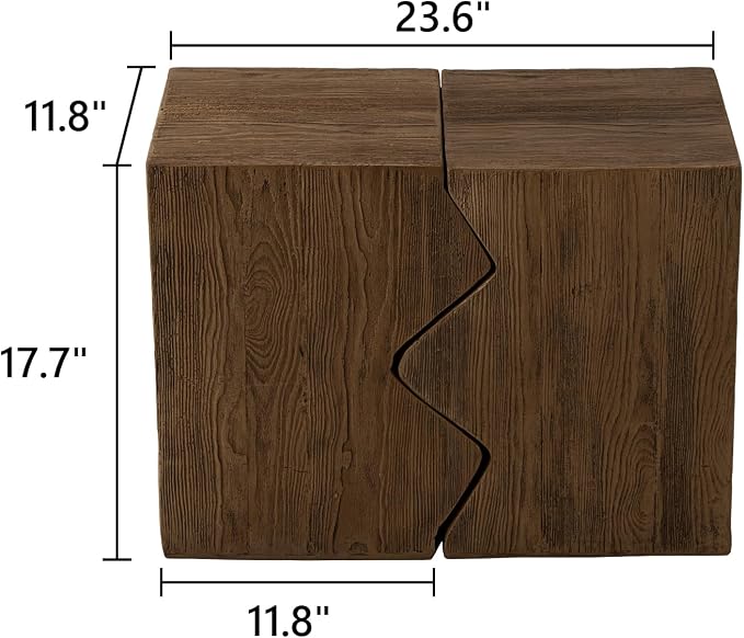 COSIEST Concrete Side Table, Decorative Garden Stools - Image 2