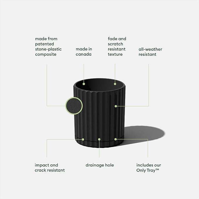 Veradek Demi Series Demi 6" Planter w/Tray - Image 2