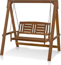 Furinno Tioman Hardwood Patio / Garden / Outdoor 4ft Porch Swing, 2 Seater by Furinno-FitsYourSpaceFitsYourBudget