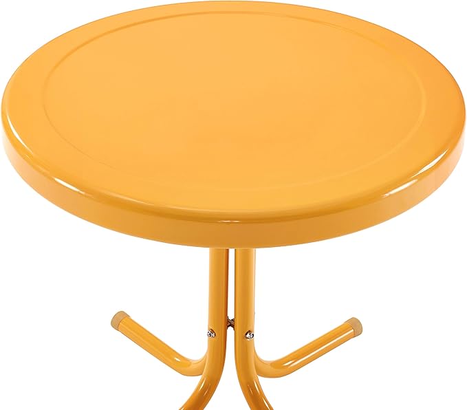 Crosley Furniture Griffith Weather Resistant Retro Metal Outdoor Side Table - Image 4