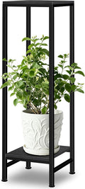 Plant Stand Indoor, 2 Tier Heavy Duty Metal Pedestal Stand Modern Display Rack by LUBORN