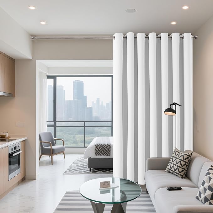 Joydeco Blackout Patio Sliding Door Curtains 84 Inches Long, Grommet Privacy - Image 2