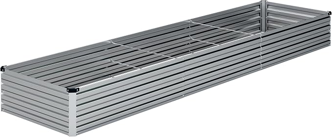 12x2x1FT Galvanized Raised Garden Bed Kit, Vegetable Boxes-Rectangle Metal - Image 9