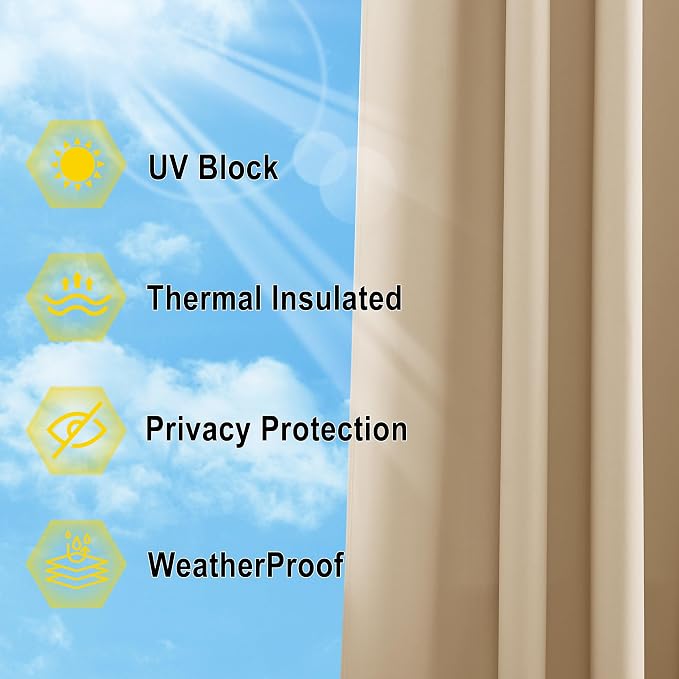 NICETOWN Waterproof Outdoor Curtain 84 inch Long - Image 7