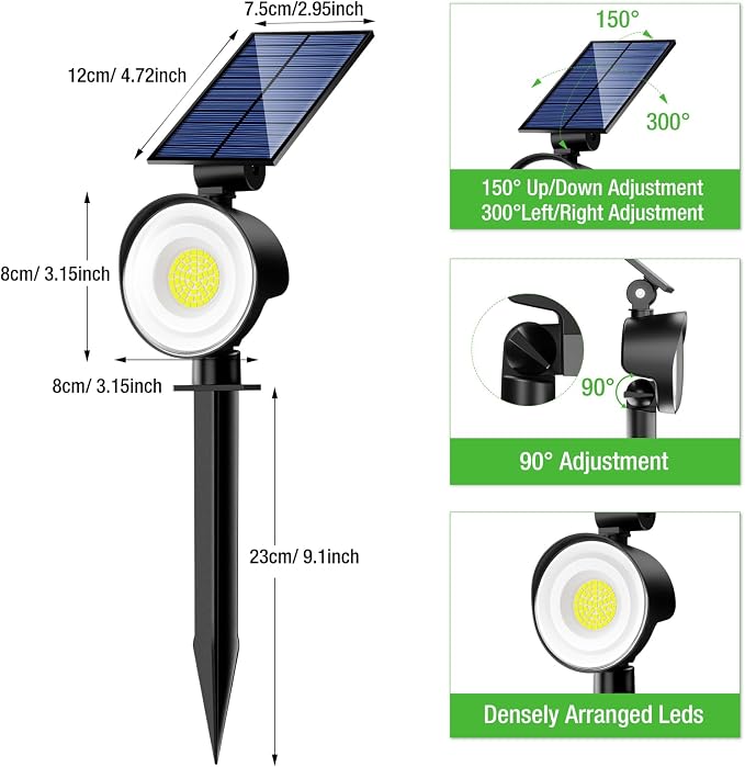nipify Solar Lights Outdoor Waterproof, Spot Lights- 4 Pack/53 LED/3 Modes - Image 6