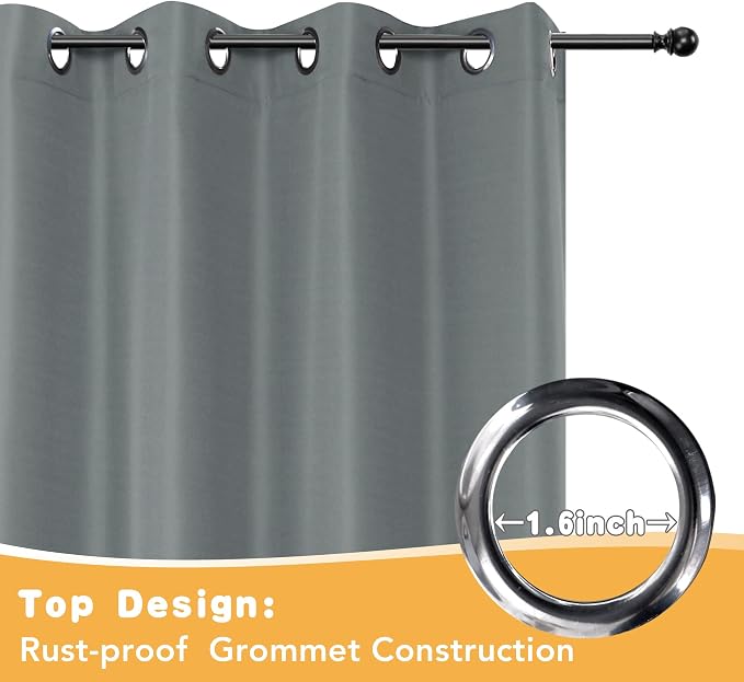HolidayIdeas Outdoor Curtains for Patio Waterproof, 2 Panels - Image 4