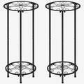 CASIMR Plant Stand Indoor Outdoor, Metal Rustproof Flower Shelf 2 Tier 23.9 inch by CASIMR