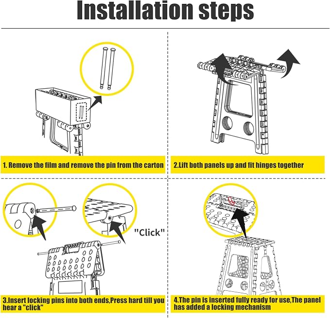 Delxo Folding Step Stool 17.5 Inch, Heavy Duty Step Stools - Image 6