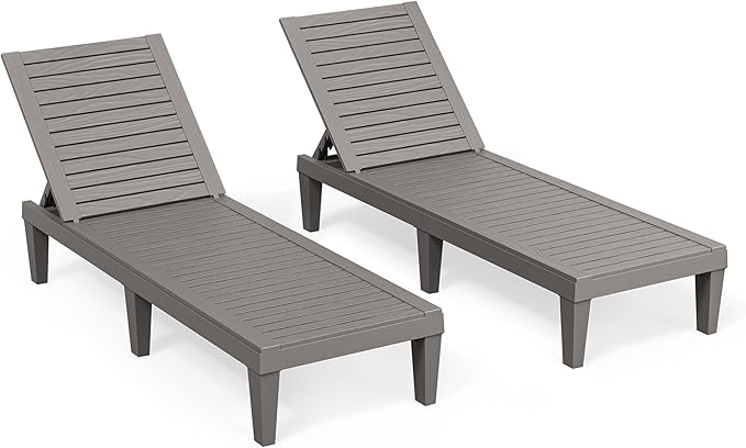Lounge Chair, Pool Lounge Chairs Set of 2, Lounge Chair Outdoor, Waterproof Sun by NUNULAB