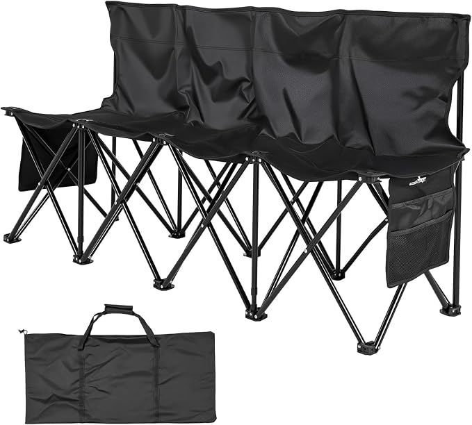 VEVOR Portable Folding Bench, 4 Seat Foldable Soccer Bench - Image 9