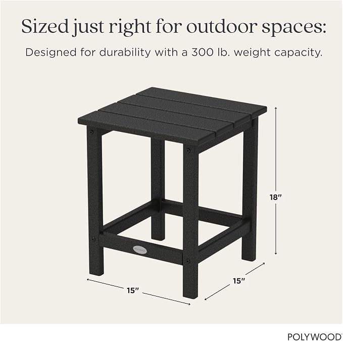 POLYWOOD Long Island 18" Side Table - Image 3