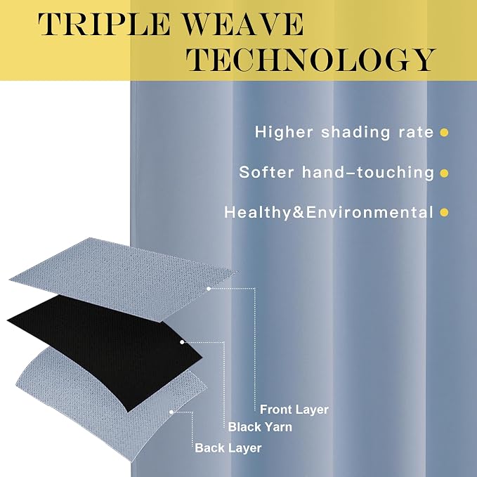 NICETOWN 66 Inch Long Blackout Curtains - Image 3