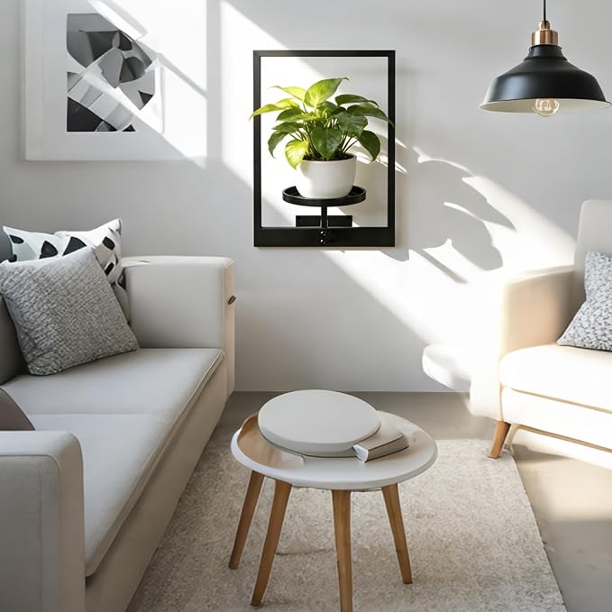 Wall Hanging Plant Stands Planter Shelves, Indoor Outdoor Window Plant Hanger - Image 6