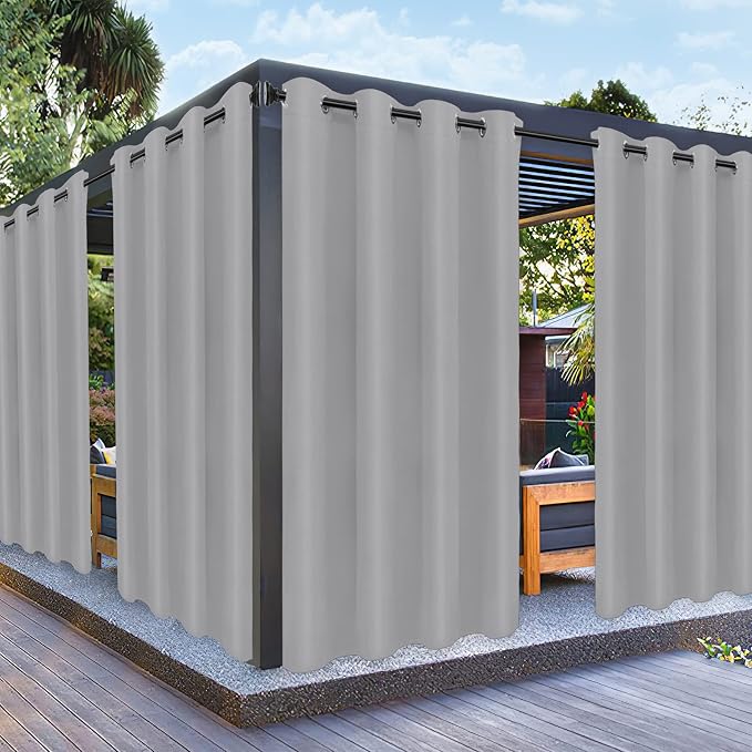 PureFit Outdoor Curtains for Patio Waterproof Weatherproof, UV Resistant by PureFit