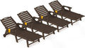 Ciokea Outdoor Lounge Chair Set of 4, All Weather Patio Chaise Lounge Chair by CIOKEA