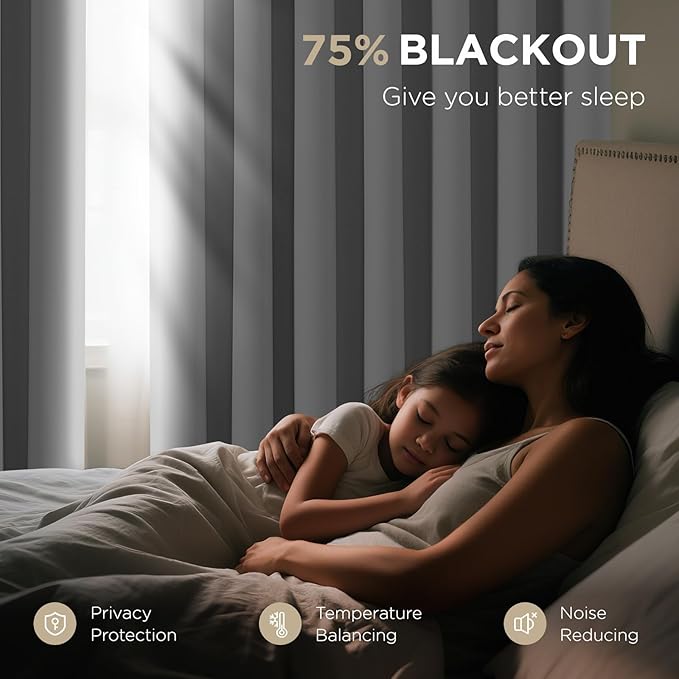 Joydeco Blackout Door Curtain for Doorway Privacy 96 Inches Long, Grommet - Image 6