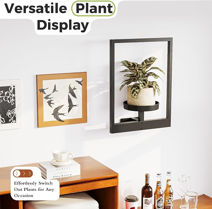Bamworld Plant Stand Indoor Wall Decor Metal Plant Hanger Indoor Hanging Plant - Image 4