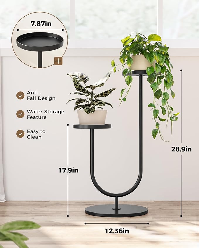 Bamworld Outdoor Plant Stand Metal Plant Stand Indoor Corner Plant Stands 2 - Image 3