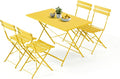 MELLCOM 5-Piece Foldable Patio Dining Set by MELLCOM
