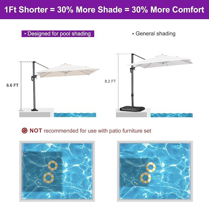PURPLE LEAF 8' X 8' Patio Umbrella - Image 2