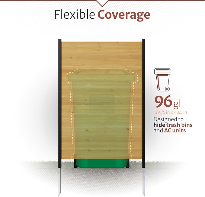 5ft H x 3.2ft W No Dig Enclo Fairmont Cedar Wood Privacy Screen, Great to Hide - Image 7