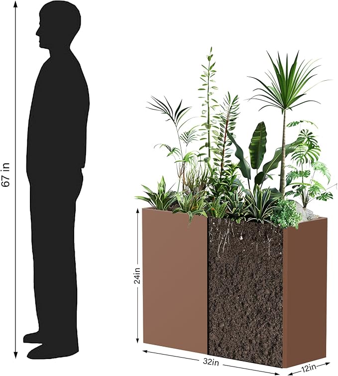 Rectangular Planter Box with Removable Insert Shelf - Image 3