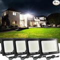 4Pack LED Flood Light Outdoor, 150W LED Work Light 15000lmwith 6FT US Plug by MUCLUD