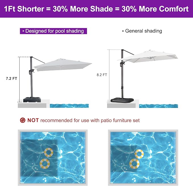 PURPLE LEAF 8' X 8' Patio Umbrella - Image 2