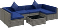 Outsunny 7 Piece Patio Furniture Set, Wicker Outdoor Sectional Sofa Set by Outsunny
