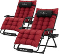 UDPATIO Oversized Zero Gravity Chair Set of 2, 29In XL Patio Reclining Chair by UDPATIO