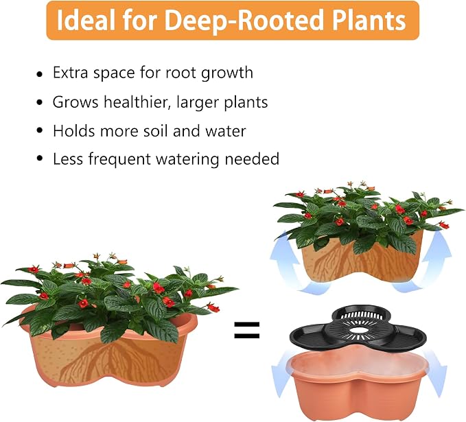 VECELO 7 Tier Vertical Garden Planter, Self Watering Stackable Planters - Image 6