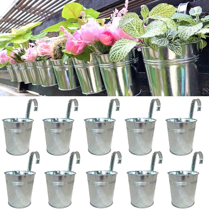 LaLaGreen Fence Planters for Outdoor Plants Balcony Planter Railing Hanging by L%C3%A1L%C3%A1Green