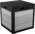 Keter Denali 30 Gallon Resin Outdoor Storage Box and Patio Furniture Side Table by Keter