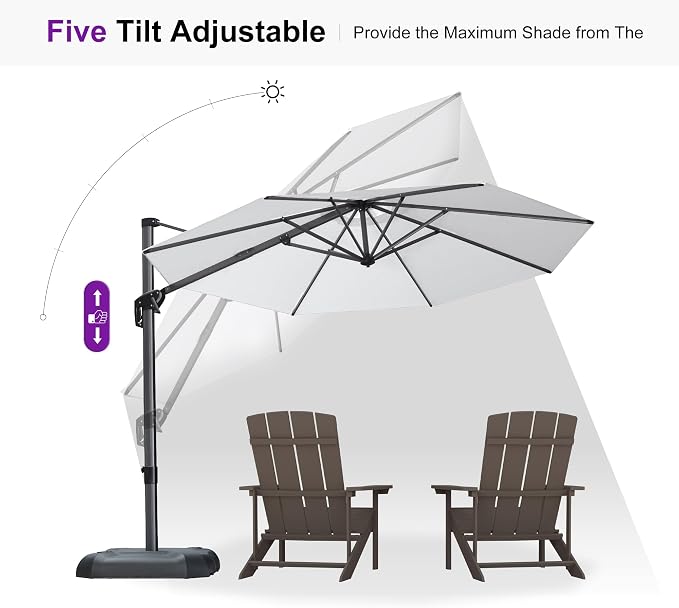 PURPLE LEAF 10 Feet Patio Umbrella - Image 6