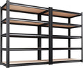 Set of 2 Garage Shelving Heavy Duty Storage Shelves, Metal Adjustable Shelving by Unknown