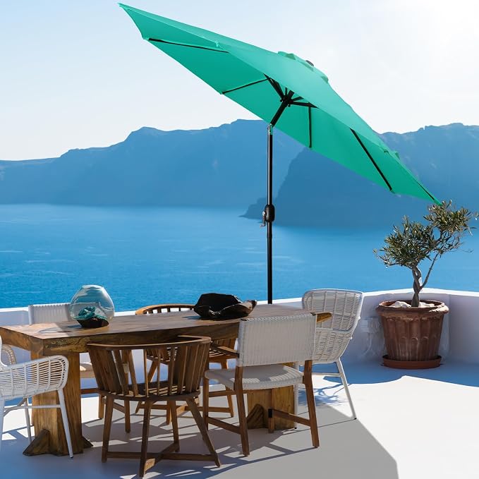 Backyard Expressions 9 ft. Patio Umbrella, Market Table Umbrella w/Tilt and - Image 7