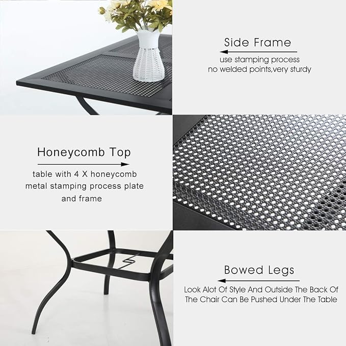 PHI VILLA 5 Pieces Outdoor Dining Set - Image 2