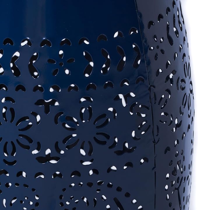 Christopher Knight Home Ruby Outdoor 12" Iron Side Table, Dark Blue - Image 9