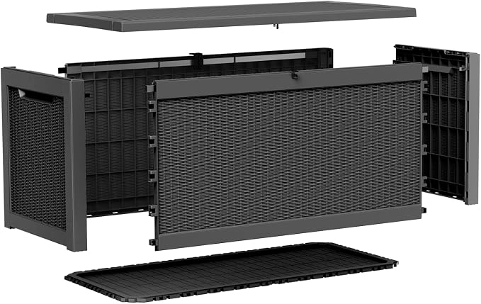 310 Gallon Lockable Outdoor Storage Box – Waterproof Resin Deck Box - Image 8