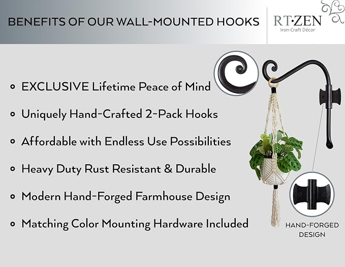 RTZEN Plant Hangers Indoor or Outdoor - Image 2