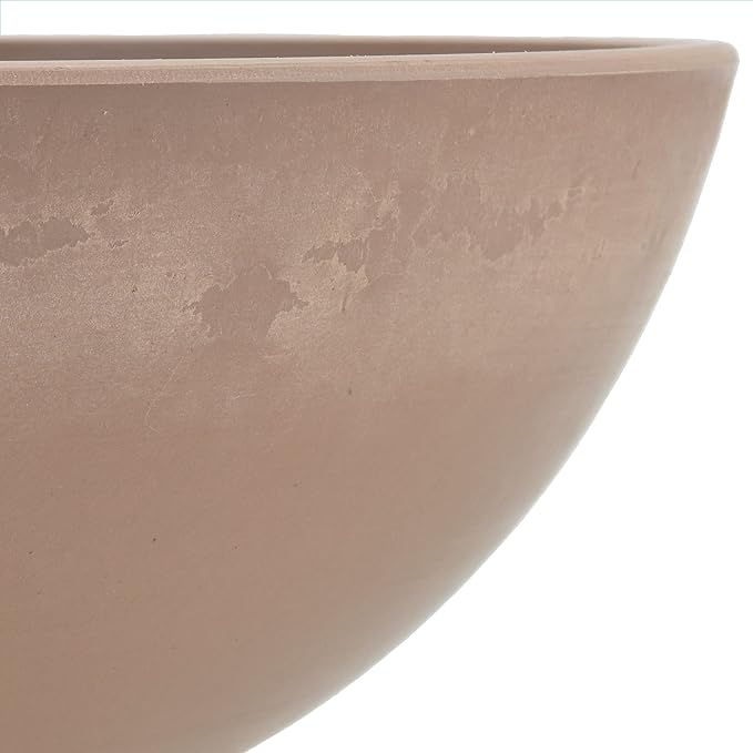 PSW Pot Collection M25TP 10-inch Plastic/Stone/Wood Composite Low Bowl Planter - Image 3