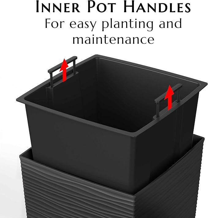 Mueller Janska M-Resin Heavy Duty Tall Planter, Indoor/Outdoor Grande Plant - Image 8