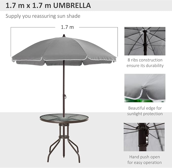 Outsunny 6 Piece Patio Dining Set - Image 5
