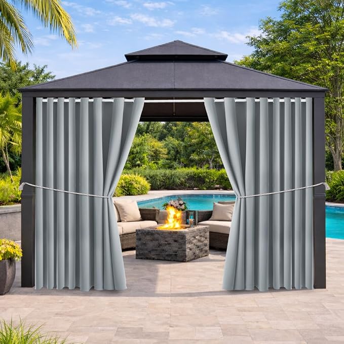 Waterproof Outdoor Curtain W105 x L84 by DivaenCamino