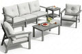 7-Piece HDPE Patio Furniture Set, Outdoor Sectional Sofa Set, All Weather by Unknown