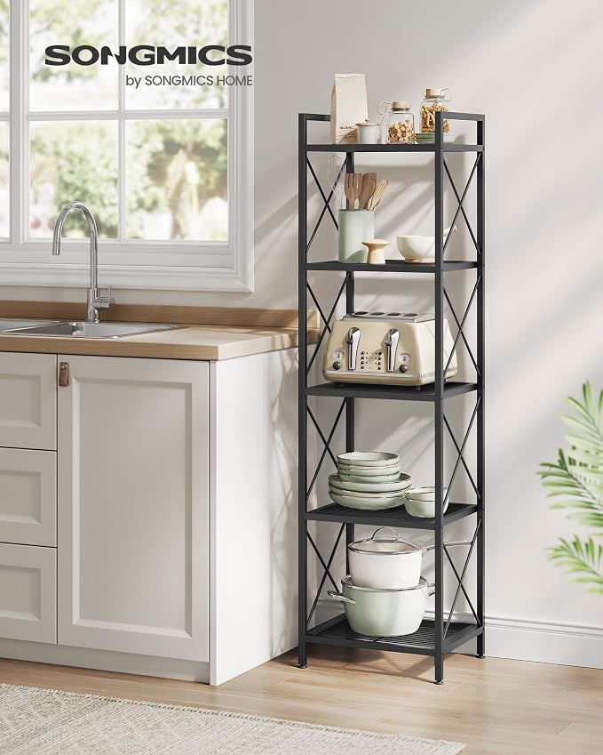 SONGMICS 5-Tier Metal Storage Rack, Shelving Unit - Image 2