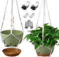 10 Inch Hanging Planters for Indoor Plants, Outdoor Hanging Plant Pot by TIMOSUKI