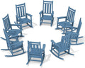 KINGYES Oversized Outdoor Rocking Chair Set of 8, All-Weather Patio Rocking by KINGYES