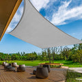 KANAGAWA Sun Shade Sail 12'x16' Gray Rectangle UV Block Canopy Awning Shelter by KANAGAWA
